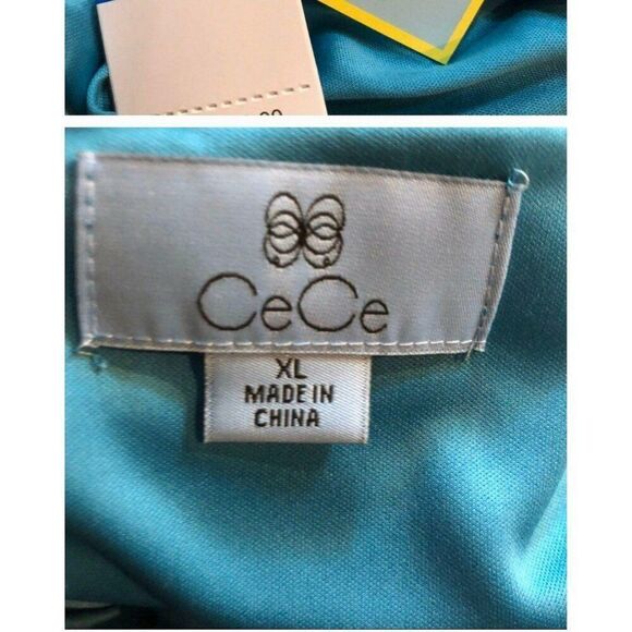 Cece Knit Sheath Dress Blue Size XL Adjustable‎ Straps NWT - Picture 5 of 7